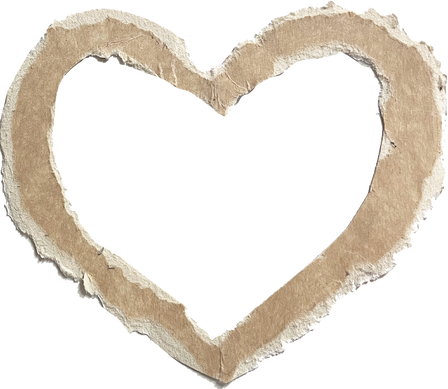 Heart-Shaped Ripped Paper Style Frame